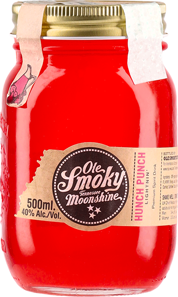 CEREAL SPIRIT DRINK OLE SMOKY MOONSHINE HUNCH PUNCH LIGHTNIN'