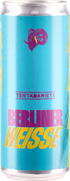 Testadariete - Berliner Weisse (Brewed with Piccolo Birrificio Clandestino) - 4,5% - 12 Lattine x 33