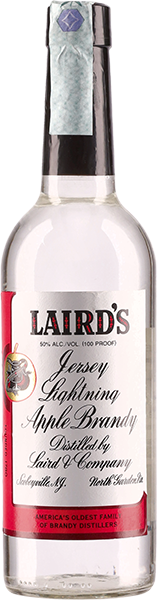 APPLE BRANDY LAIRD'S & COMPANY JERSEY LIGHTNING 100 PROOF