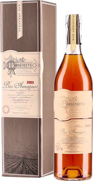 ARMAGNAC CHATEAU DE BORDENEUVE MILLESIME 2003|AC