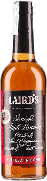 APPLE BRANDY LAIRD'S & COMPANY STRAIGHT 100 PROOF