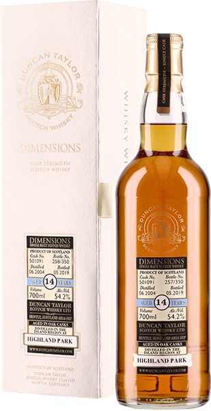 WHISKY DUNCAN TAYLOR DIMENSIONS HIGHLAND PARK AMERICAN OAK 14 YO 2004 | AC